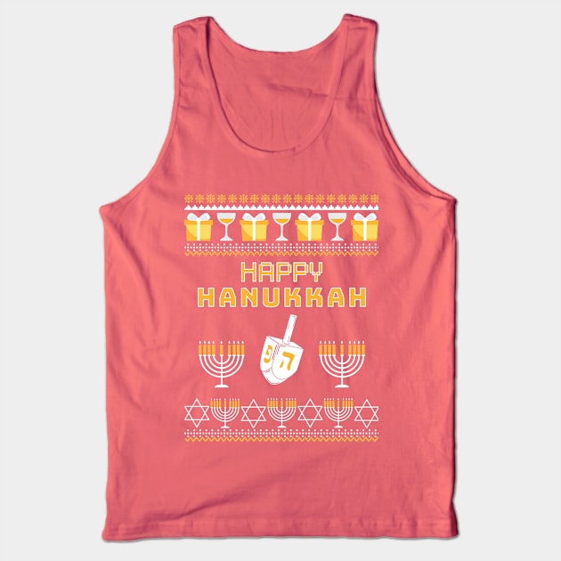 Happy Hanukkah Tank Top by MZeeDesigns